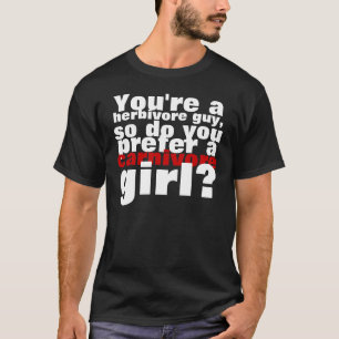 Camiseta Cara do herbívoro, menina do canivore
