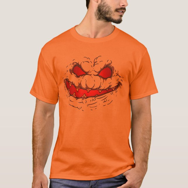Camiseta Cara do rastejamento - vermelho (Frente)