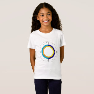 Camiseta Cara do relógio colorido