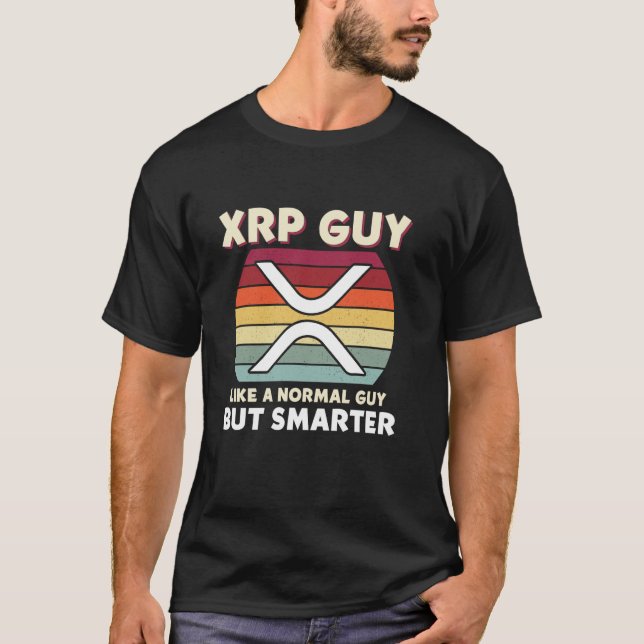 Camiseta Cara do XRP Como Um Cara Normal Mas Mais Inteligen (Frente)