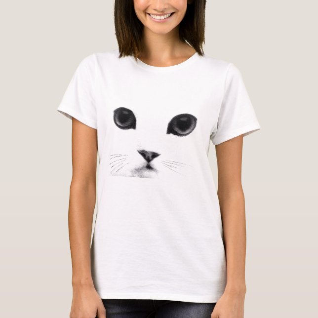 Camiseta Cara doce do gato (Frente)