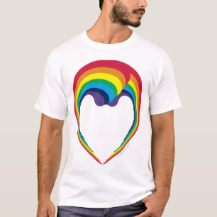 Camiseta cara e entrecruzamento do swish_rainbow