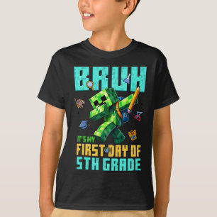 Camiseta Cara é meu primeiro dia na 5ª série volta às aulas