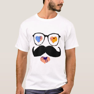 Camiseta Cara engraçada com bigode 2