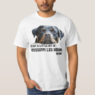 Camiseta Cara engraçada do cão de Rottweiler do cão do pé