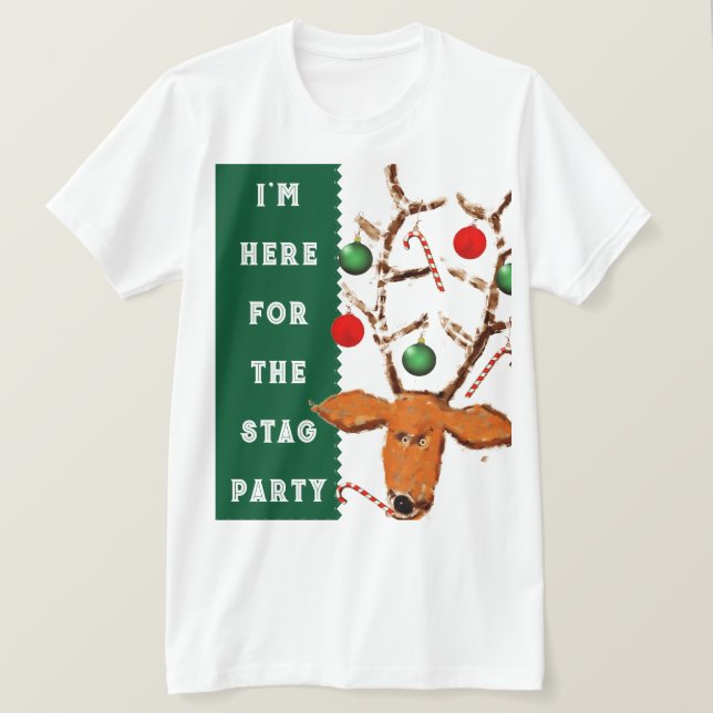 Camiseta Cara engraçado de Natal (Frente do Design)