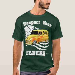 Camiseta Cara Engraçado do Carro - Respeite o Painel Clássi