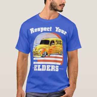 Camiseta Cara Engraçado do Carro - Respeite o Painel Clássi