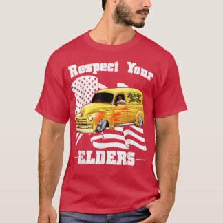 Camiseta Cara Engraçado do Carro - Respeite o Painel Clássi