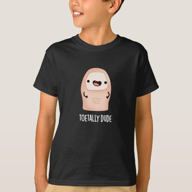 Camiseta Cara Engraçado, Grande Dedo, Pun Dark BG (Frente)