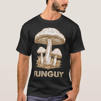 Camiseta Cara engraçado vintage Funguy Cogumelo Fungos Fun
