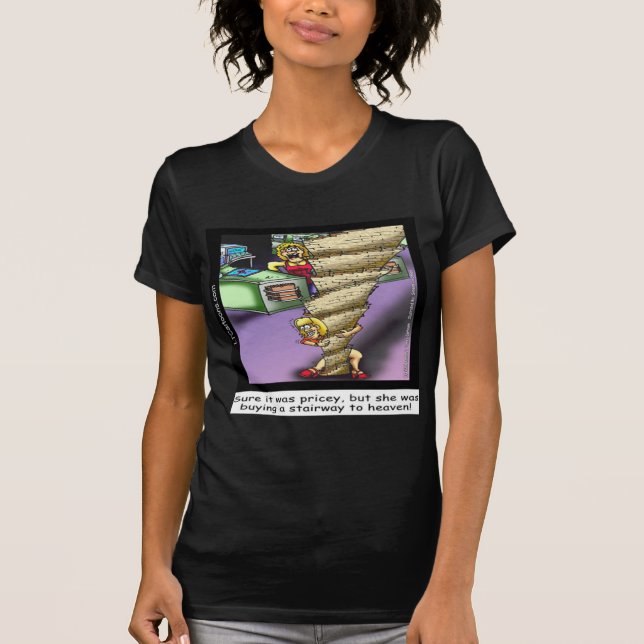 Camiseta Cara Escadaria Celestial Engraçada (Frente)