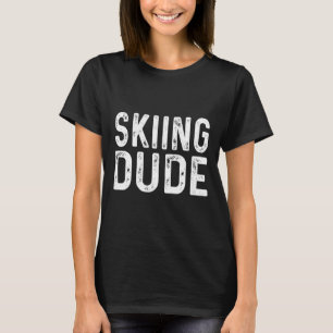 Camiseta Cara Esquiando Destroçado Montanha de Neve Alpes