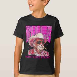 Camiseta Cara, Eu Adoro Felons, Engraçado Pink Trump 2024 P