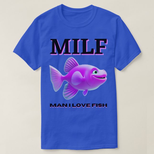 Camiseta cara, eu amo peixe (Frente do Design)