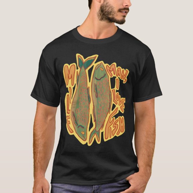 Camiseta Cara, Eu Amo Peixe (Frente)
