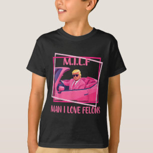 Camiseta Cara eu amo presos engraçado Trump rosa 2024 para