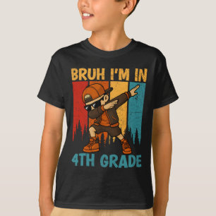 Camiseta Cara, eu estou na 4ª série Menino Dabbing da Quart