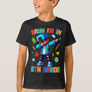 Camiseta Cara eu estou na 6ª série Dabbing divertido jogado