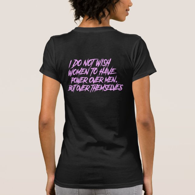 Camiseta Cara, eu me sinto como uma mulher Solteiro liberan (Verso)