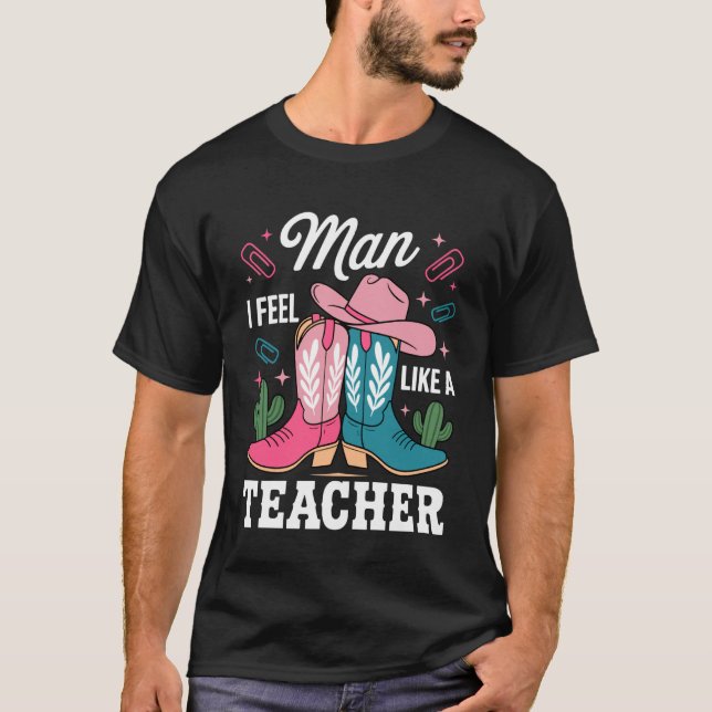 Camiseta Cara Eu Me Sinto Como Uma Professora Divertida Cow (Frente)