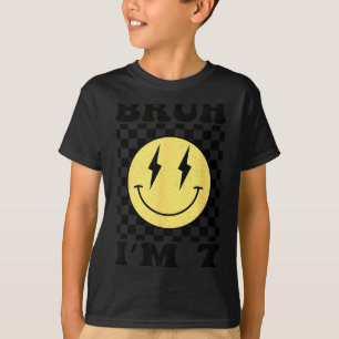 Camiseta Cara Eu Tenho 7 Sete Anos De Idade Aniversário Sor