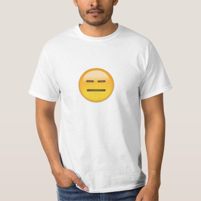 Camiseta Cara Expressionless Emoji (Frente)
