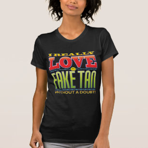 Camiseta Cara falsificada do amor de Tan