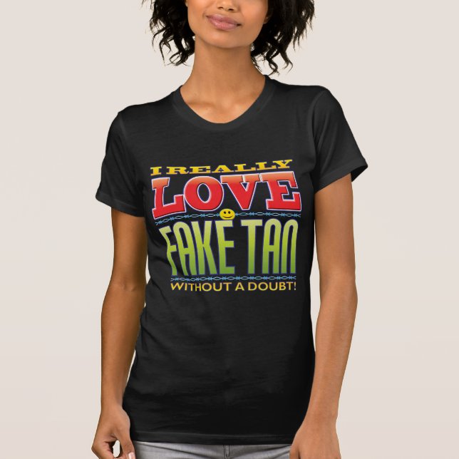 Camiseta Cara falsificada do amor de Tan (Frente)