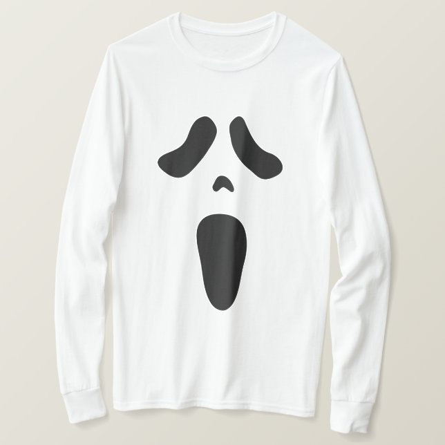 Camiseta Cara fantasma fantasma fantasma fantasia de Hallow (Frente do Design)
