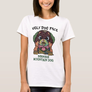 Camiseta Cara feia do Cachorro da Montanha Bernês Única
