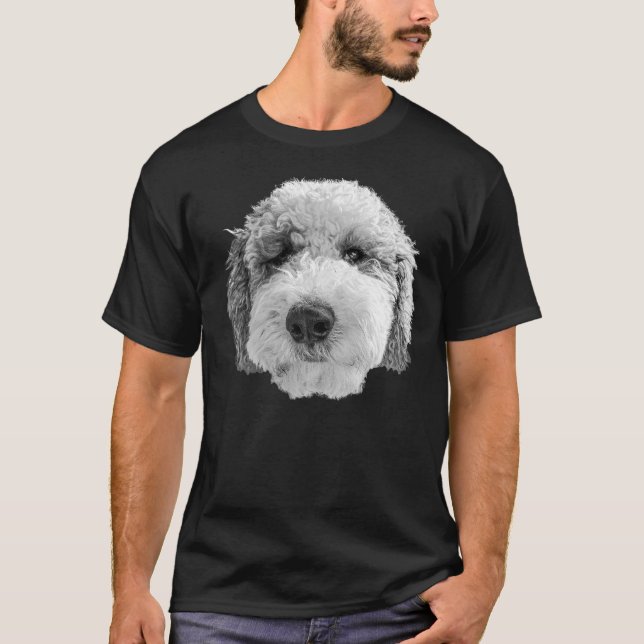 Camiseta Cara feliz de Sheepadoodle (Frente)