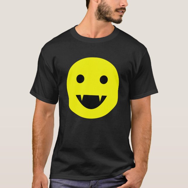 Camiseta cara feliz do vampiro (Frente)