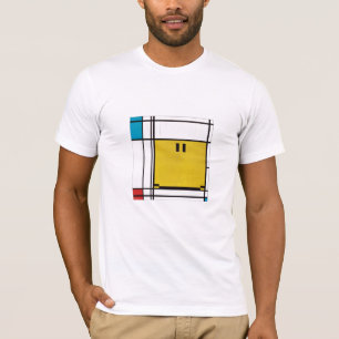 camiseta cara feliz piet mondrian