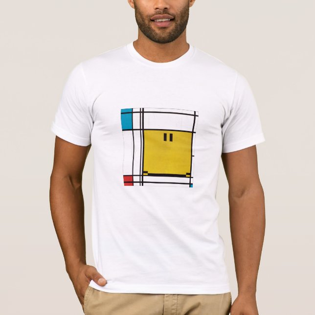 camiseta cara feliz piet mondrian (Frente)