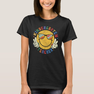 Camiseta Cara Feliz Sorriso Groovy Professor de Jardim de I