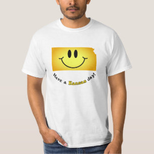Camiseta Cara feliz - tenha um dia de Kansas!