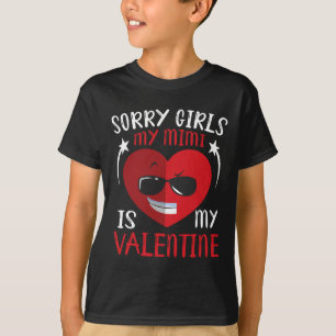 Camiseta Cara Grande Coração Desculpe Meninas Minha Mimi É