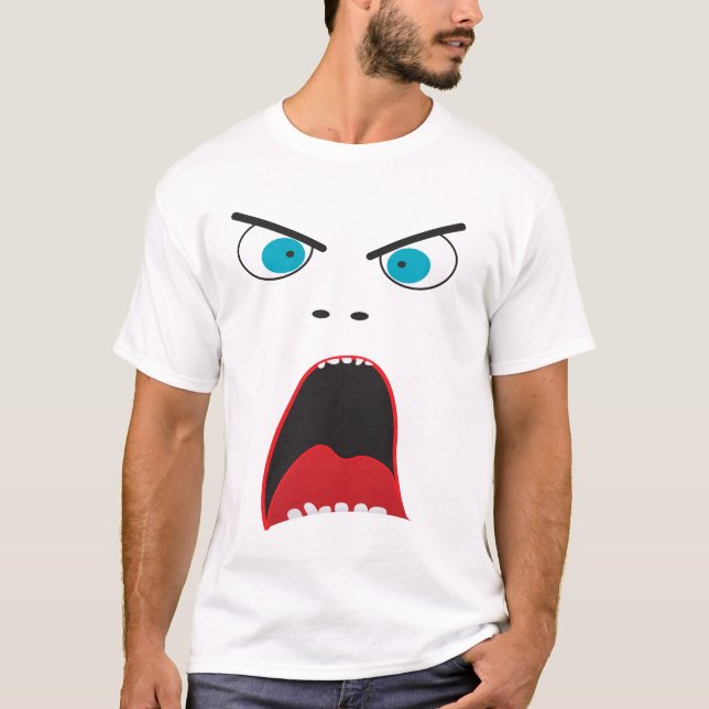 Camiseta Cara irritada engraçada (Frente)