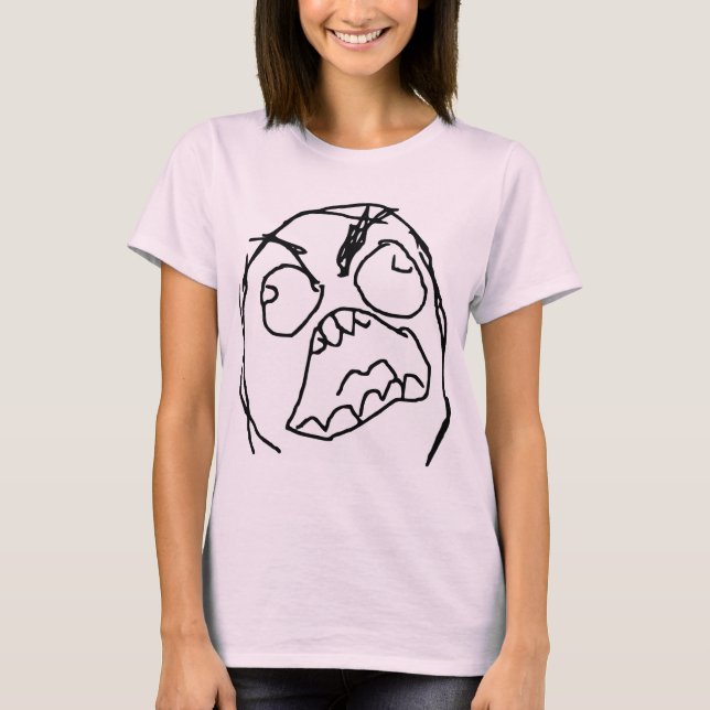Camiseta Cara irritada Meme da raiva de Fuu Fuuu da cara da (Frente)