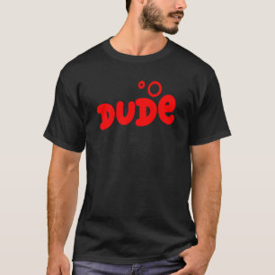 Camiseta Cara letra de bolha vermelha fixe homem juventude