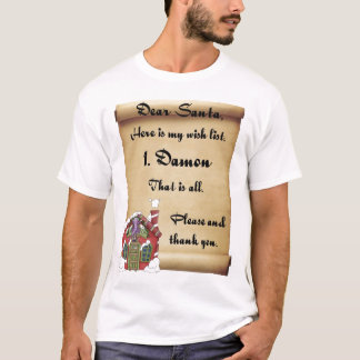 Camiseta Cara lista de objectivos pretendidos Damon do