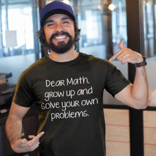 Camiseta Cara Matemática, cresce acima e resolve seus