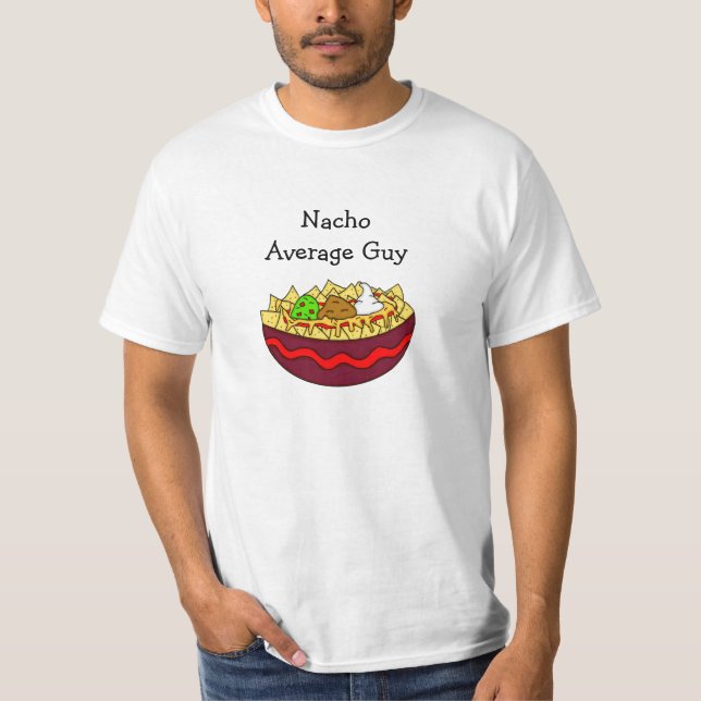 Camiseta Cara Média Nacho, Presente Engraçado (Frente)