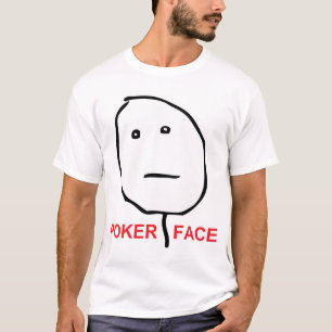 Camiseta Cara Meme da raiva da cara de póquer