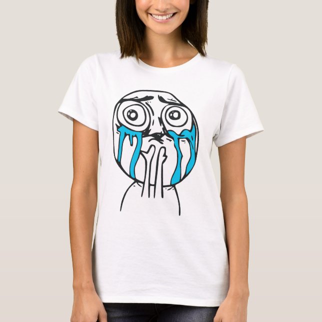 Camiseta Cara Meme da raiva da sobrecarga do Cuteness (Frente)