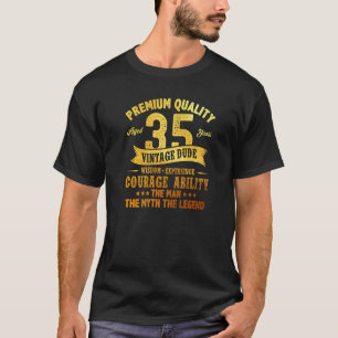 Camiseta Cara Mito Legenda 35 Anos Vin Aniversário De 35 An