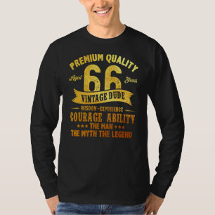 Camiseta Cara Mito Legenda 66 Anos 66 Anos Aniversário Vin