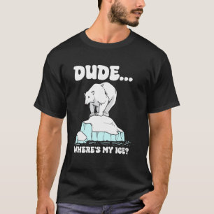 Camiseta Cara Onde Está Meu Urso Polar Engraçado Mudanças C