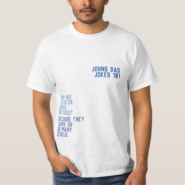 Camiseta CARA pai PIADA 101 Dia de os pais AZUL FUNNY (Frente)